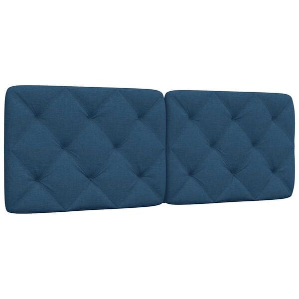 vidaXL Headboard Cushion Blue 120 cm Fabric