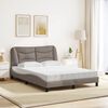 vidaXL Bed with Mattress "Hvar" Taupe 120x200 cm Fabric