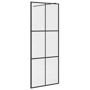 vidaXL Duschv&auml;gg med klart ESG-glas 80x195 cm svart