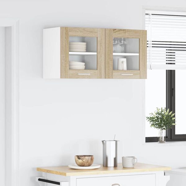 vidaXL H&auml;ngande sk&aring;p 2 pcs Sonoma-ek 40 x 31 x 40 cm Konstruerat tr&auml;