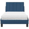 vidaXL Bed with Mattress "Hanko" Blue 90x200 cm Fabric