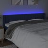 vidaXL Sänggavel LED blå 183x16x78/88 cm tyg