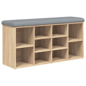 vidaXL Skob&auml;nk sonoma-ek 102x32x50 cm konstruerat tr&auml;