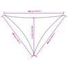 vidaXL Solsegel oxfordtyg trekantigt 3x4x4 m m&ouml;rkgr&ouml;n