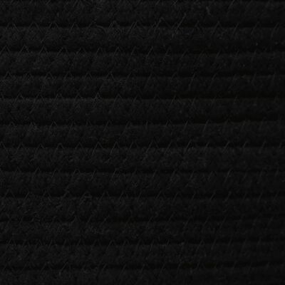 vidaXL Förvaringskorg med lock vit och svart Ø40x35 cm bomull
