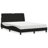 vidaXL Bed with Mattress Black 120x200 cm Fabric