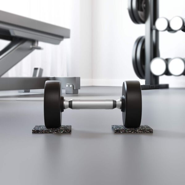 vidaXL Gummirulle Svart Gummi