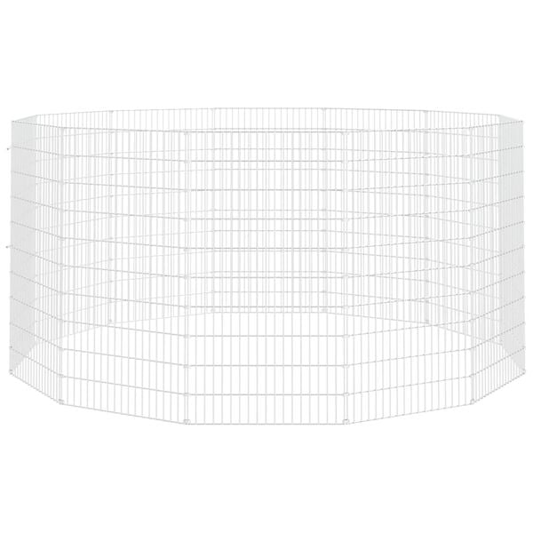 vidaXL Frig&aring;ende djurg&aring;rd 12 paneler 54x100 cm galvaniserat j&auml;rn