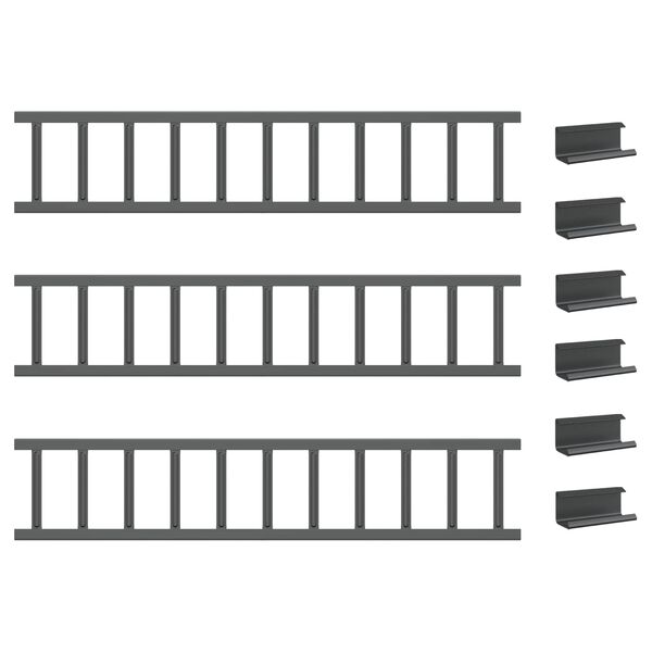 vidaXL Taksn&ouml;skydd Antracit 600 x 9 x 22 cm St&aring;l