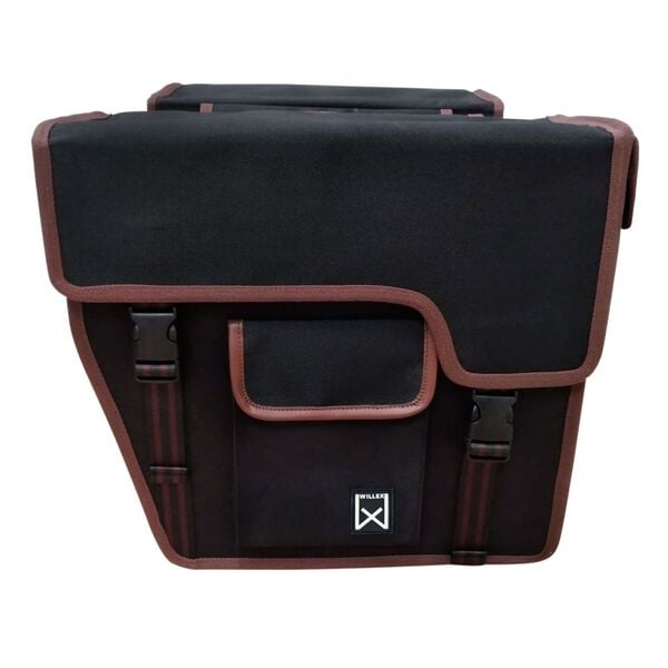 Willex Dubbel cykelv&auml;ska med framficka 33 L svart