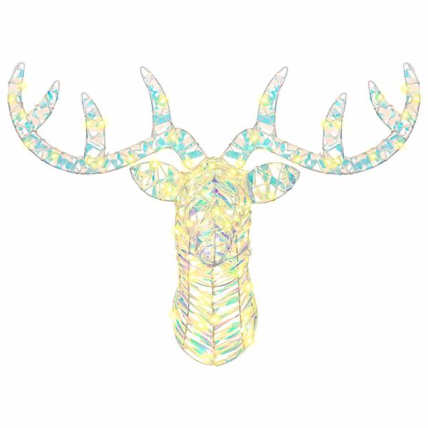 vidaXL Ren Pull Släde med 140 LED-lampor Varmvit 60 cm PET