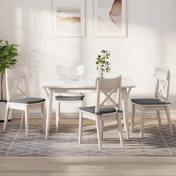 vidaXL Sittkuddar 4 pcs Mörkgrå 40 x 40 x 3 cm Mikrofiber Tyg