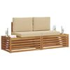 vidaXL Utomhussoffset med kudde 2 Stycke Naturlig och Beige