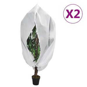 vidaXL Fiberdukar med blixtl&aring;s 2 st 70 g/m&sup2; 1x1,55 m