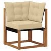 vidaXL Utomhussoffset med kudde 9 pcs Naturlig och Beige