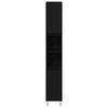 vidaXL Badrumsm&ouml;belset med lagring 3 pcs Svart Ek 30 x 30 x 190 cm