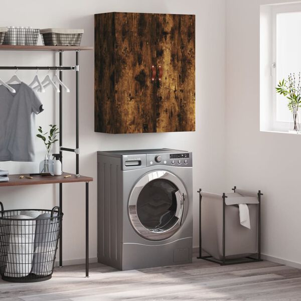 vidaXL V&auml;ggsk&aring;p r&ouml;kf&auml;rgad ek 69,5x34x90 cm