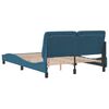 vidaXL Bed Frame with LED without Mattress Blue 120x200 cm Velvet