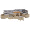 vidaXL Tr&auml;dg&aring;rdsoffset 9 st Beige konstrotting