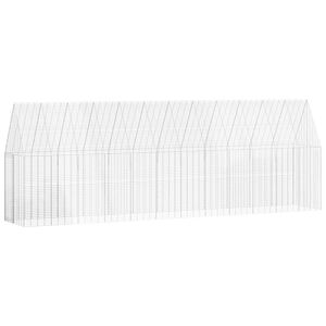 vidaXL H&ouml;nshus 2 st Silver 600 x 100 x 210 cm Galvaniserat st&aring;l