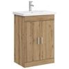vidaXL Badrumsm&ouml;belset Artisan-ek 61 x 40 x 84,5 cm Konstruerat tr&auml;