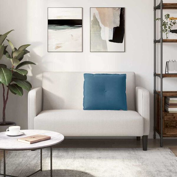 vidaXL Ryggkudde Bl&aring; 60 x 50 cm Kordread tyg