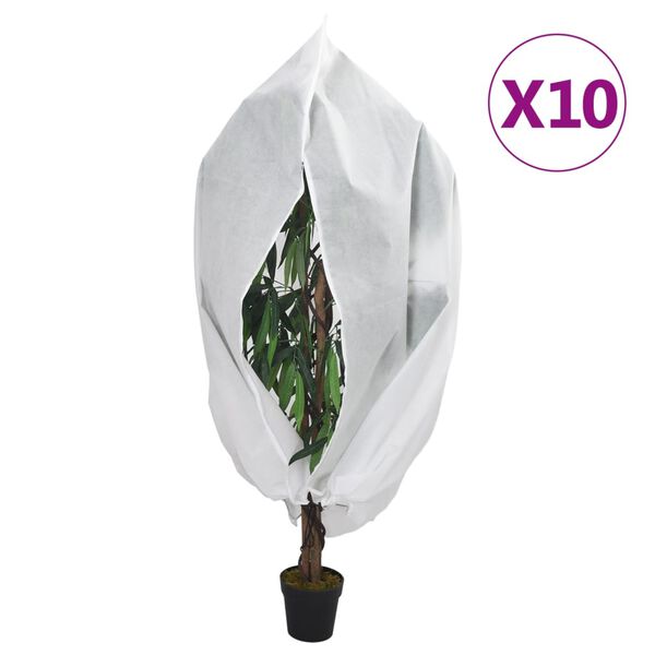 vidaXL Fiberdukar med blixtl&aring;s 10 st 70 g/m&sup2; 3,93x3 m