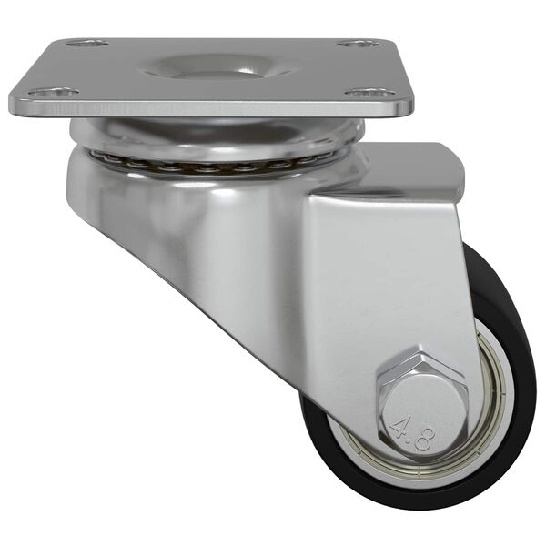 vidaXL Hjul 12 pcs Silver 50 mm Nylon