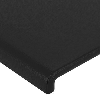 vidaXL Sängram med huvudgavel svart 200x200 cm konstläder