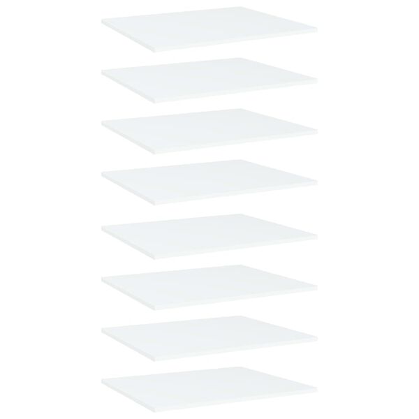 vidaXL Hyllplan 8 st vit 60x50x1,5 cm konstruerat trä
