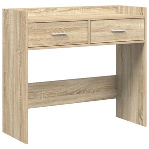 vidaXL Konsolbord Sonoma-ek 90 x 35 x 80 cm Konstruerat tr&auml;