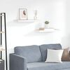 vidaXL Svävande vägghyllor 2 st ek och vit 60x23,5x3,8 cm MDF