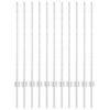 vidaXL St&auml;ngselstolpe 11 pcs Silver 100 cm St&aring;l