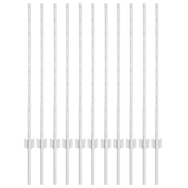 vidaXL St&auml;ngselstolpe 11 pcs Silver 100 cm St&aring;l