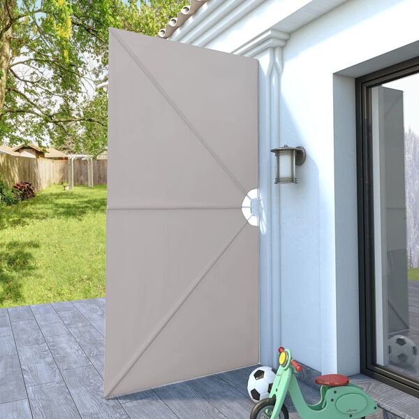 vidaXL Sidomarkis f&ouml;r terrass gr&auml;ddvit 300x150 cm