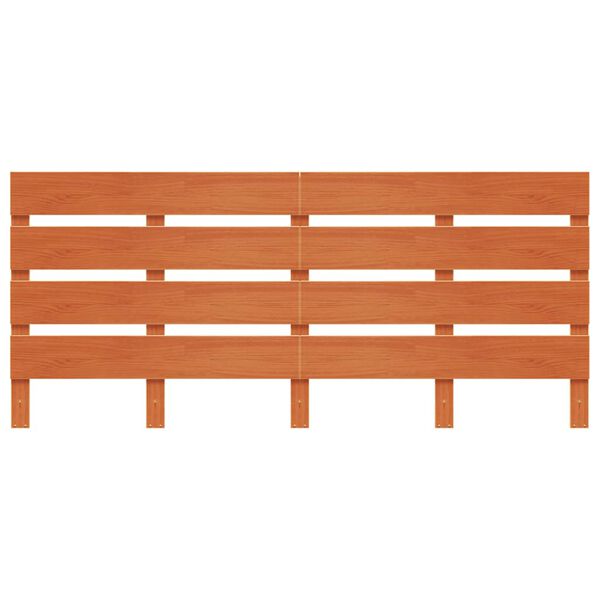 vidaXL Huvudgavel vaxbrun 180 cm massiv furu