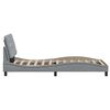 vidaXL Bed Frame with LED without Mattress Light Grey 100x200 cm Fabric