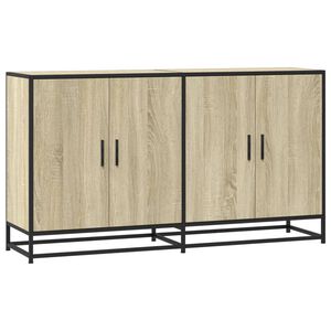 vidaXL Sk&auml;nk sonoma-ek 134x35x76 cm konstruerat tr&auml;
