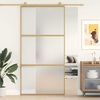 vidaXL Skjutd&ouml;rr guld 102,5x205 cm frostat ESG-glas och aluminium