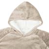 vidaXL Filt-hoodie Beige L Fleece och Flanell