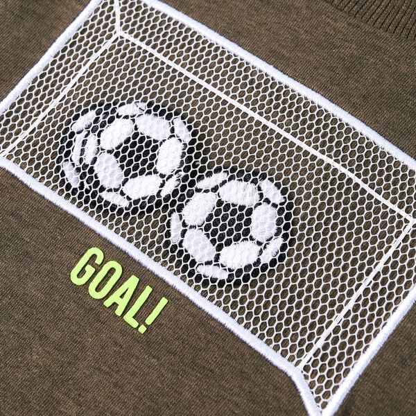 T-shirt med l&aring;nga &auml;rmar f&ouml;r barn khaki melange 104