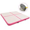 vidaXL Uppbl&aring;sbar gymnastikmatta med pump 200x200x20 cm PVC rosa