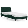vidaXL Bed with Mattress "Dover" Dark Green 80x200 cm Velvet