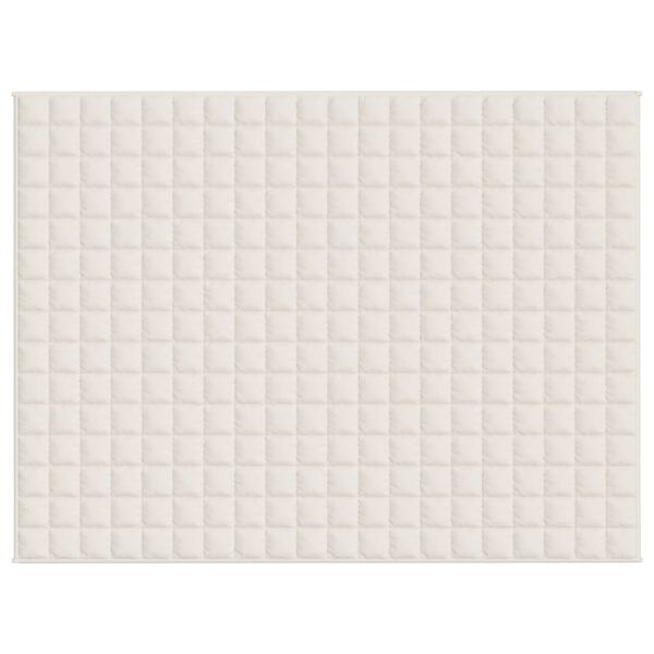 vidaXL Tyngdtäcke gräddvit 152x203 cm 11 kg tyg