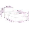 vidaXL F&ouml;rvaringss&auml;ng med madrass Kr&auml;m 90 x 190 cm Konstruerat tr&auml;