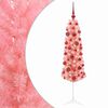 vidaXL Konstgjord smal julgran med julkulor 150 cm 150 LED-lampor