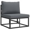 vidaXL Utomhus M&ouml;bler Metall Svart och Anthracit 70 x 71,5 x 71 cm