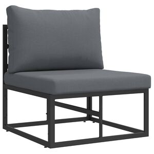 vidaXL Utomhus M&ouml;bler Metall Svart och Anthracit 70 x 71,5 x 71 cm