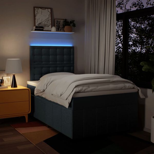 vidaXL Rams&auml;ng med madrass bl&aring; 120x190 cm tyg