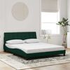 vidaXL Bed Frame without Mattress "Hanko" Dark Green 160x200 cm Velvet